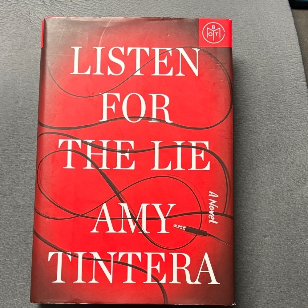 Red 'Listen for the Lie' Hardcover Book